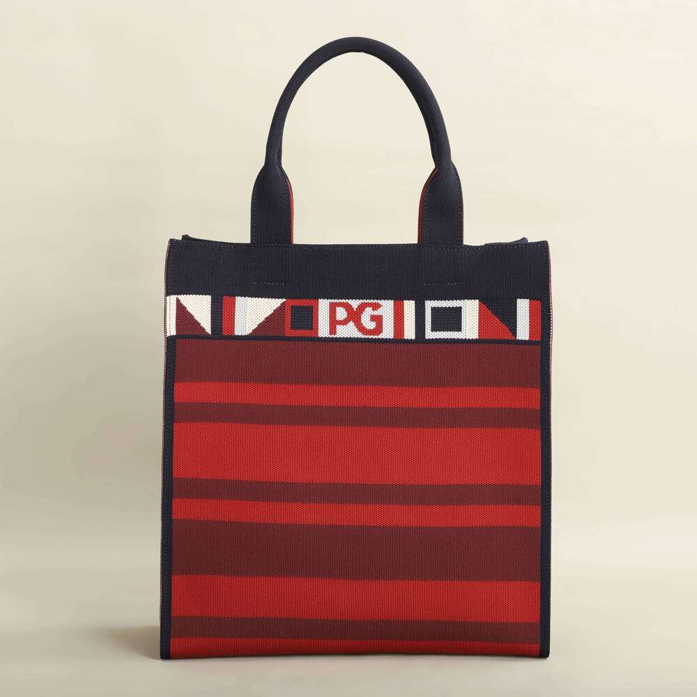 PG PATSY GARIS Unique Style Design Shopping Colorful Striped Handbag Fashion Shoulder Bag