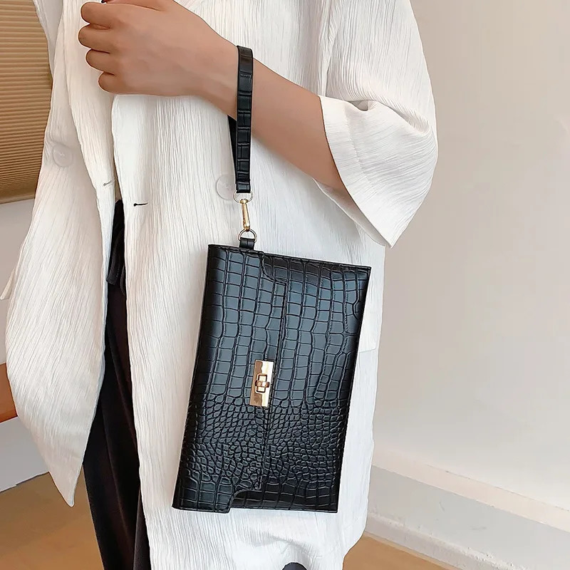 Fashion Women Stone Pattern Handbag And Purse PU Leather Wedding Party Evening Bag Lady Wristlet Clutch Bag Female Envelope Bag 251027