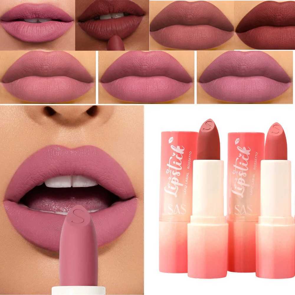 SAS 6color advanced matte velvet mist lipstick waterproof nonstaining vivid color silicone lipstick W251027
