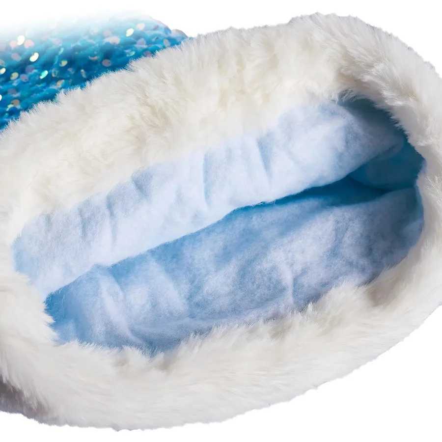 Golden Sparkling Sequin Santa Hat with Plush Fur Trim for Adults Festive Christmas Holiday Party Accessory Elegant Festival HeaW251027