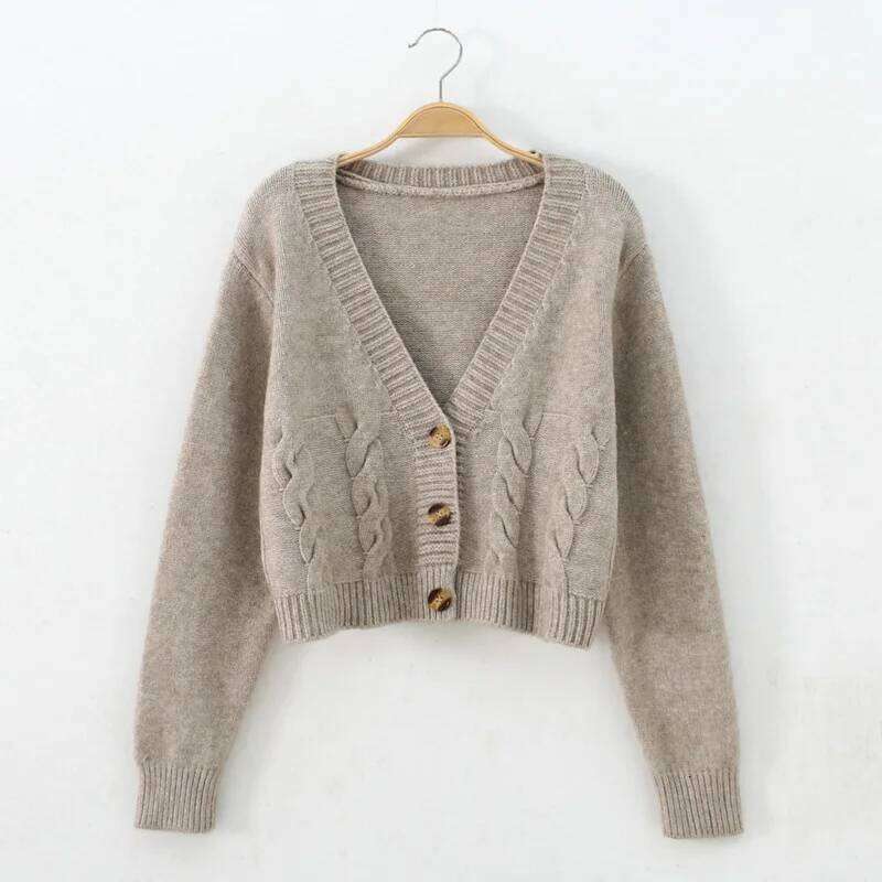 Short Style High-Waisted Slim Plastic Sweater Women 2025 Spring New Single-Breasted Knitted Cardigan Twist Small Jacket Women Sweater Designer Sweater