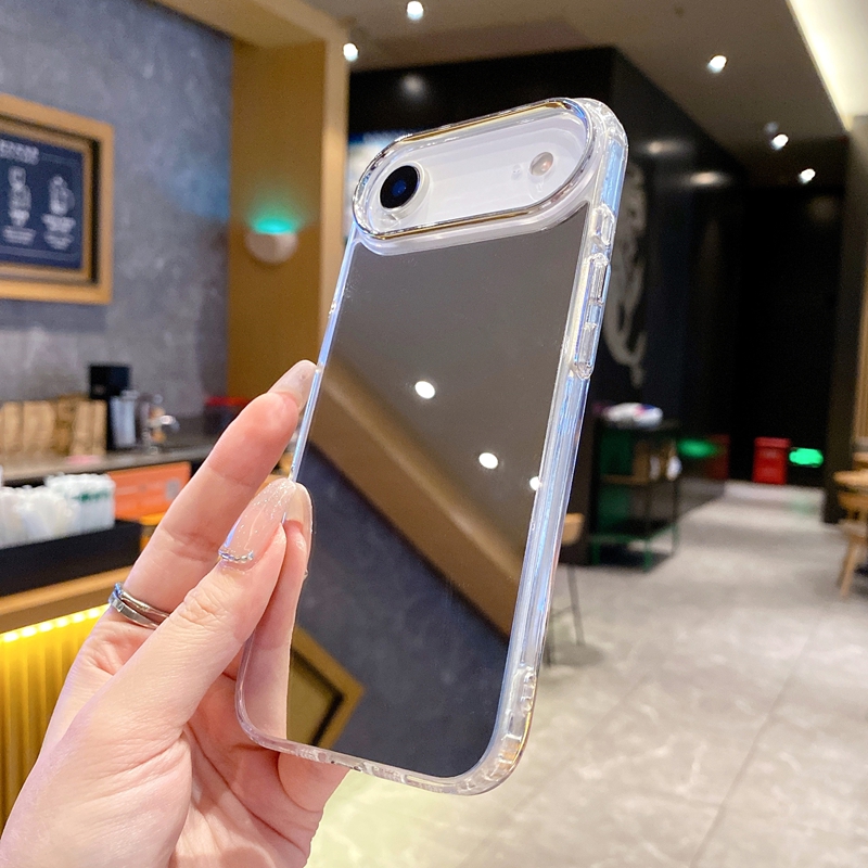 Bling Mirror Cases For Iphone 17 Air 16 15 Plus 14 Pro Max 13 12 11 X XS XR Iphone17 Crystal Fashion Luxury Soft TPU Hard PC Make UP Phone Back Cover 