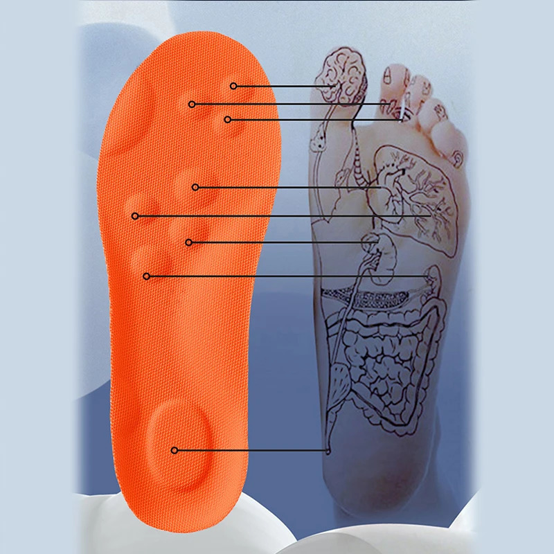 124pairs Latex Sport Insoles Soft High Elasticity Shoe Pads Ortic Breathable Shock Absorption Cushion Arch Support Insole251020
