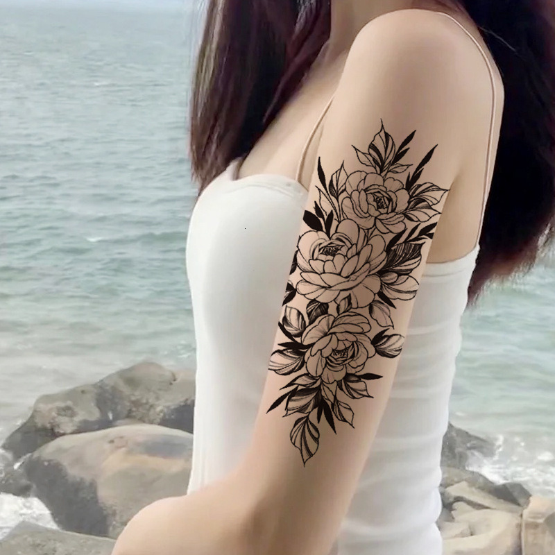 Small full arm waterproof tattoo sticker manufacturer in stock wholesale symbol totem animal skeleton small arm tattoo sticker