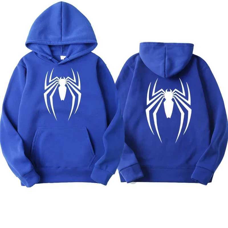 2025 New Mens Hoodie Street Fashion Spider Print Sportswear Fun Loose Hoodie Spider Man Mens Wear W251027