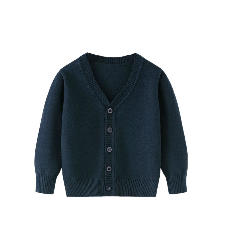 New designer style children's pure cotton thin jacket for boys and girls, baby walkers, big children's knitted jacket
