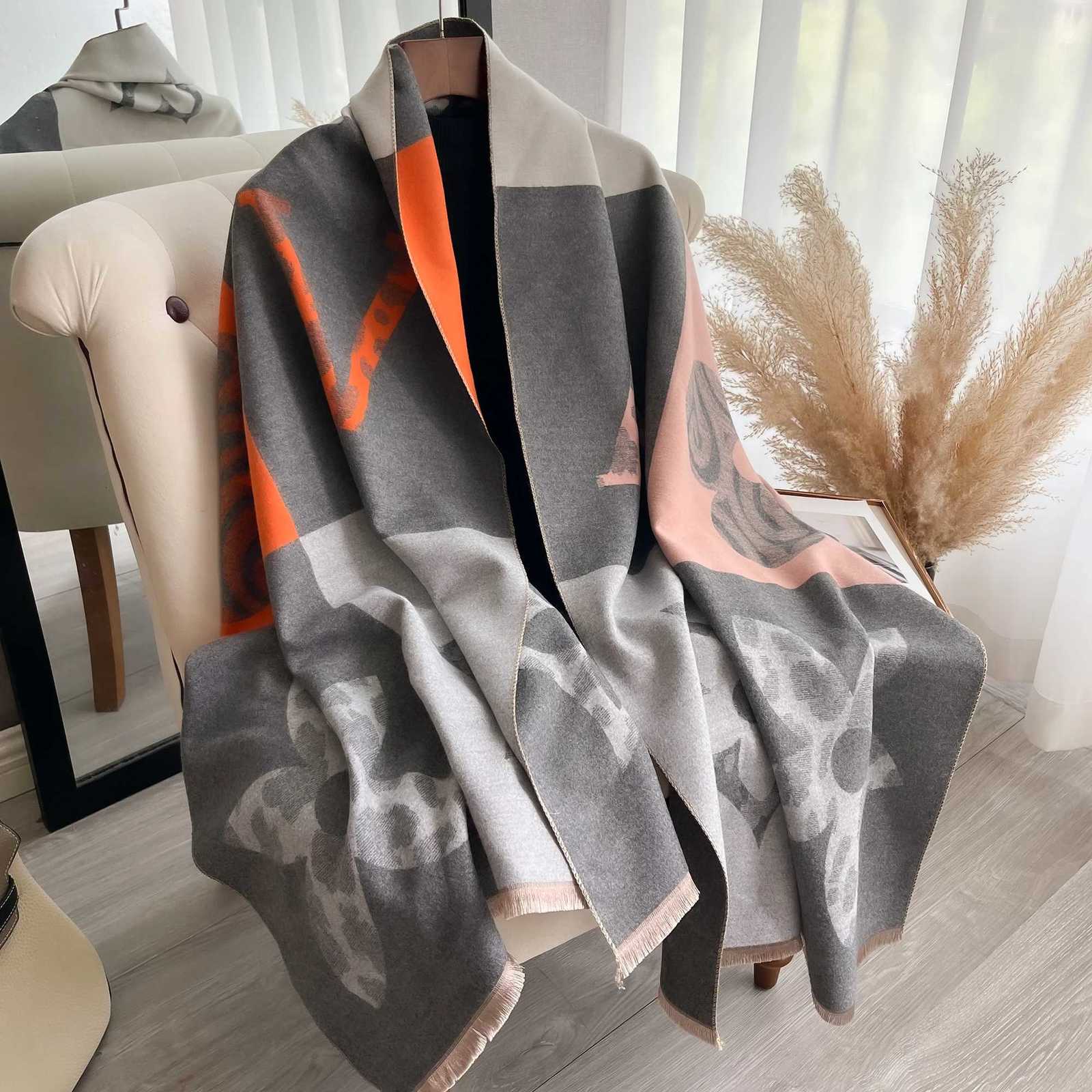 Laest Design Egant Pashmina Shawl Imitation Cashmere Jacquard Pattern Scarves Winter Collocation Thicke Warm Scarf ShawlW251027
