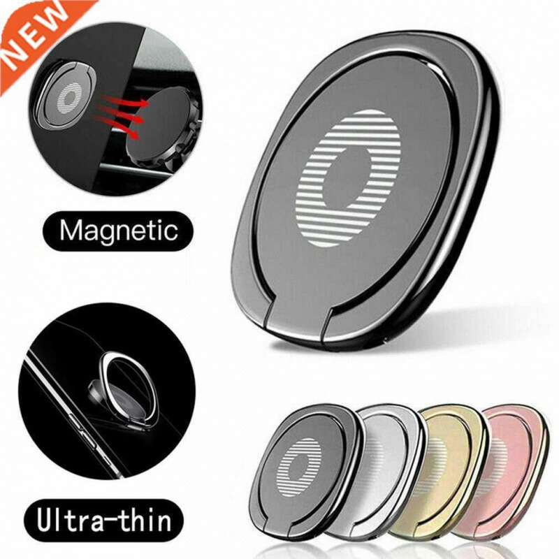 Ultra-Slim Round Metal Smartphone Holder with 360° Rotation for Stability