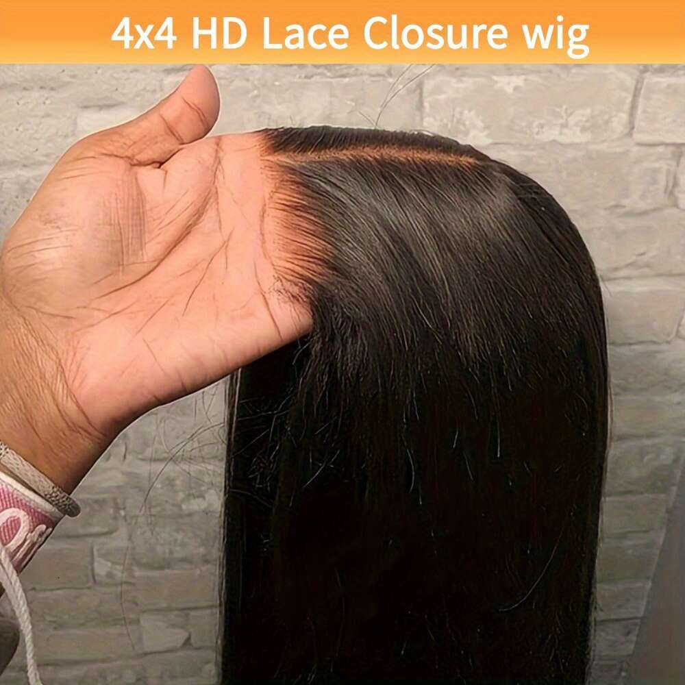 Glueless Wig Lightweight Glueless Human Wig - Natural Look Front With Preplucked Hairline, Ready-To-Wear Straight Hairstyle For Women All Light Beige 