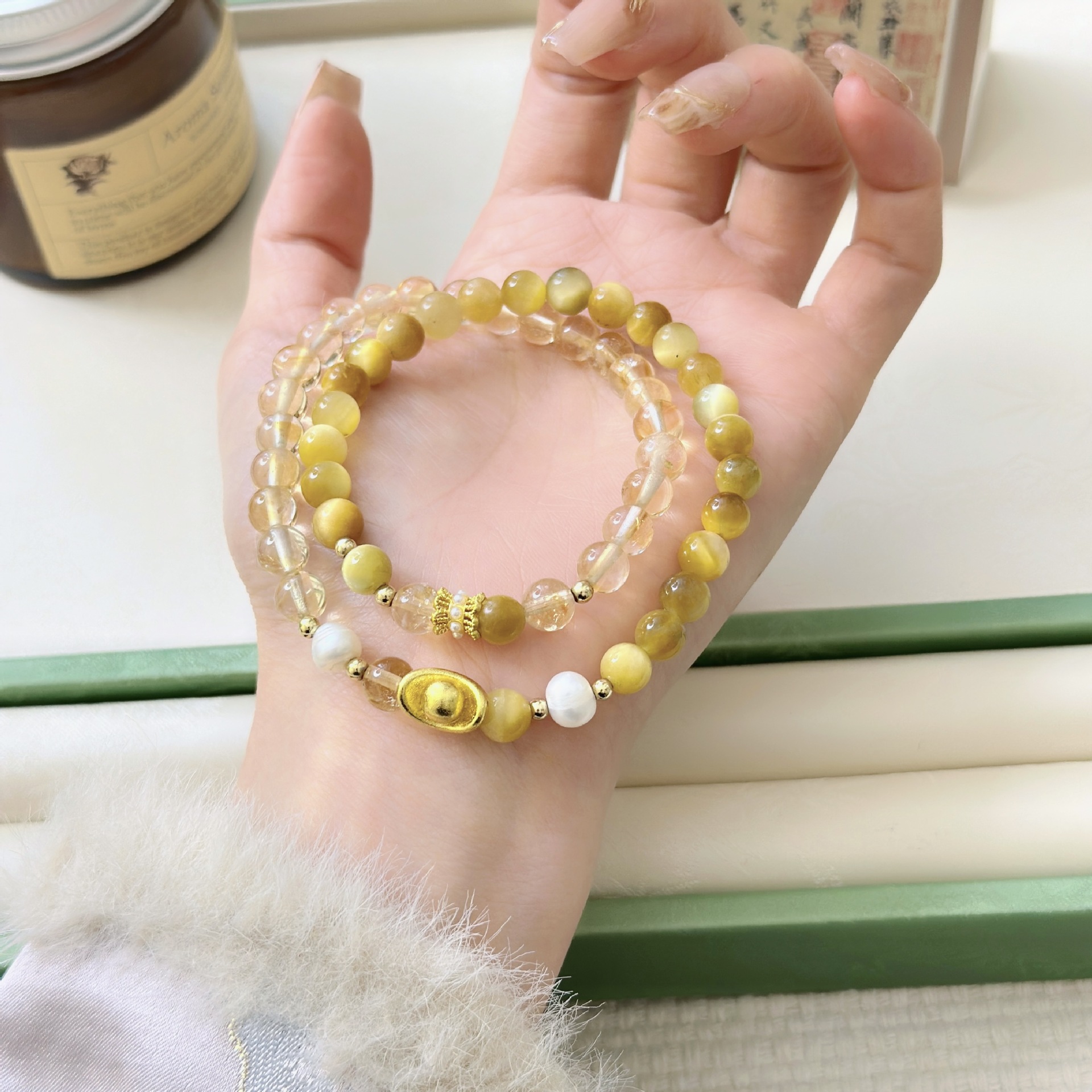 Natural Yellow Tiger Eye Stone Beads Handmade Bracelet - Traditional Feng Shui Charm