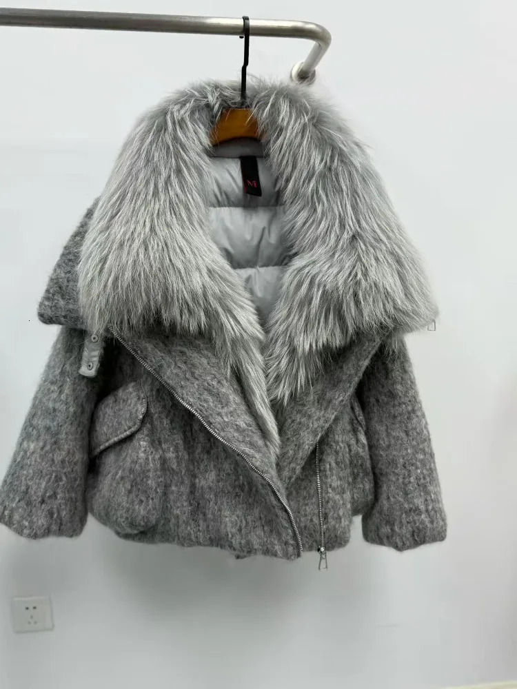 OFTBUY Short Big Fur Goose Down Coat Female Autumn Winter Thickened Warm Clothe Natural Puffer Jacket 251015