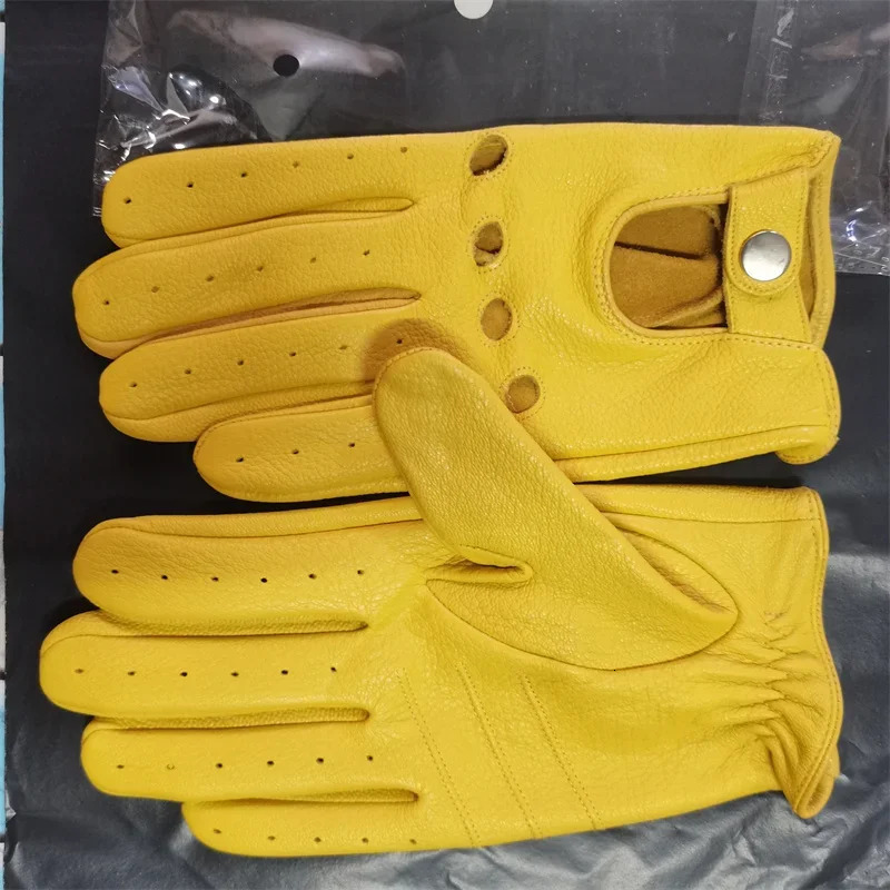 Sheepskin Gloves Mens Retro Motorcycle Thin Gloves Sports Cycling Riding Moto Tactical Leather Gloves 251021