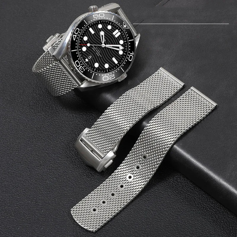 20mm Chain Watch Accessories Strap For 007 Diver 300 Watch Band High Qualit Replace Milanese Stainless Bracelet 251027