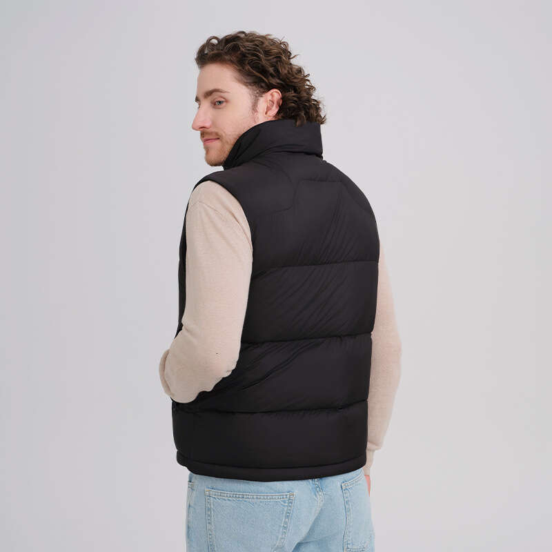 White Duck Stand Collar Thickened Down Men's Vest 2025 New Autumn Winter Warm Casual Jacket