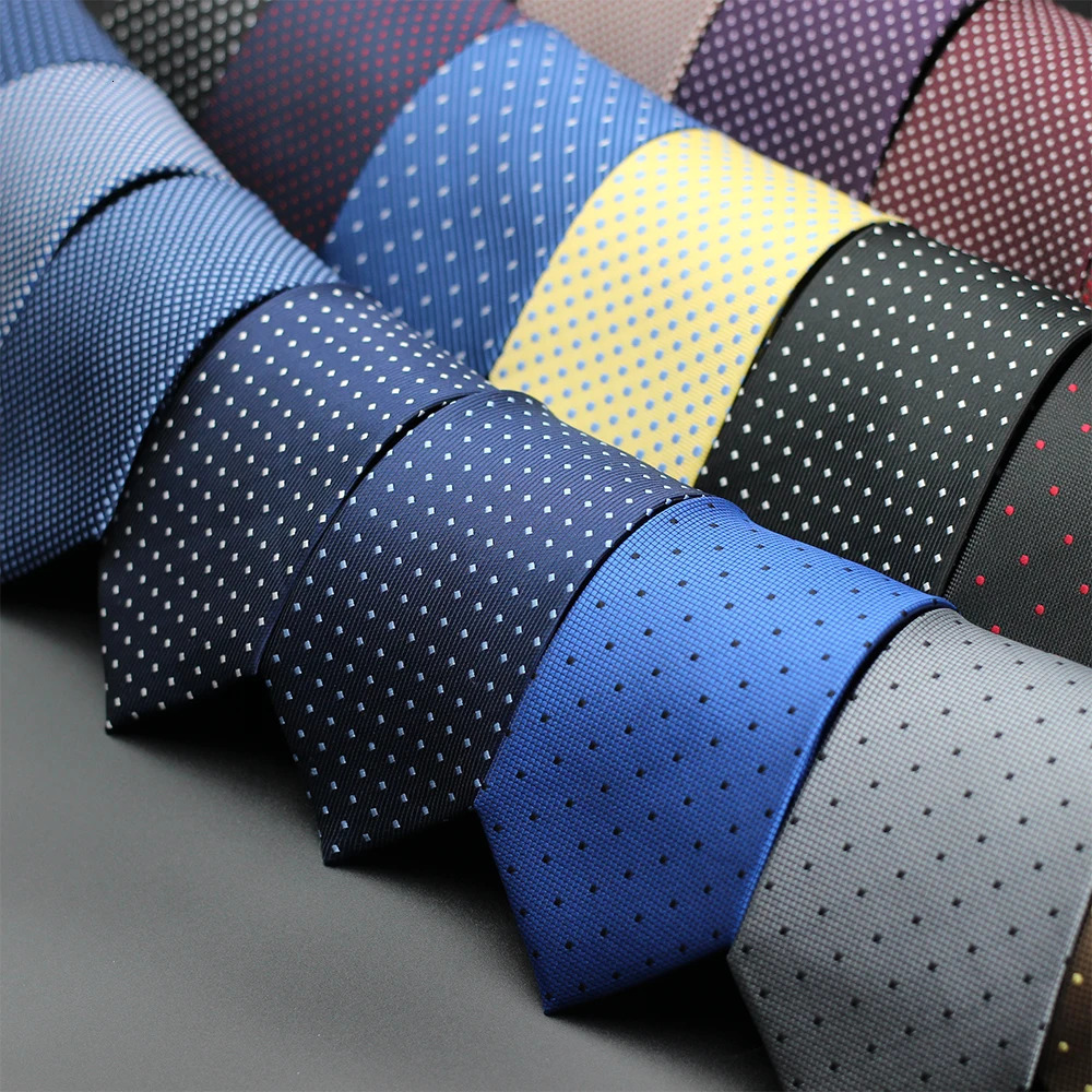 Fashion Casual Blue Red Yellow Floral Polka Dot Necktie For Men Business Gift Wedding formal Neck Ties Accessories 251022