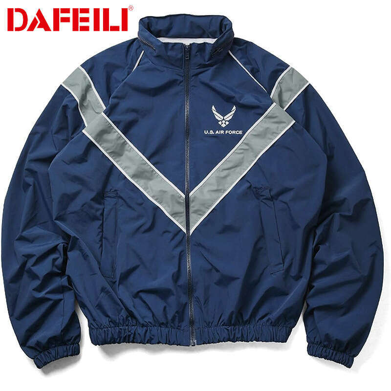 American Workwear ARMY Reflective Bomber IPFU School Uniform Wind Dry Coat Loose Fit Sports Training Jacket for Men