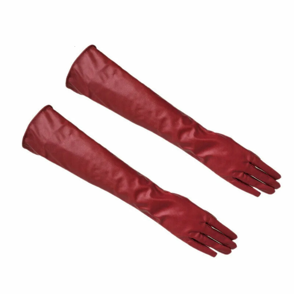 Fashion Women Long Elbow Gloves Evening Party Ladies Gloves Warm Winter Soft Leather Gloves 251021