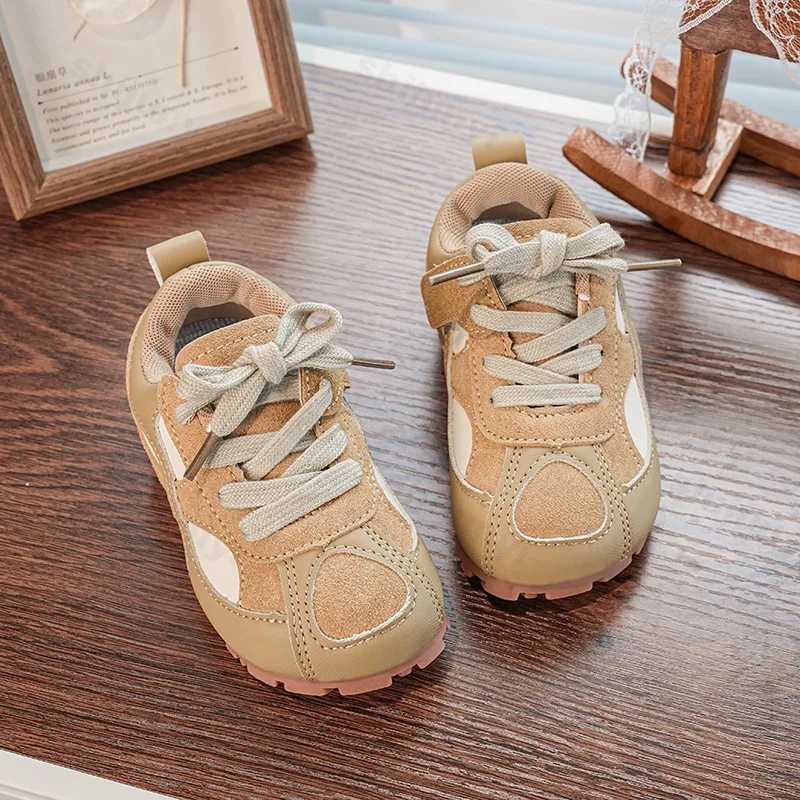 Autumn Children Casual Sneakers 2025 Retro Fashion Nonslip Boys Girls Casual Flat Shoes Baby Comfortable Outdoor Running Shoes S251027