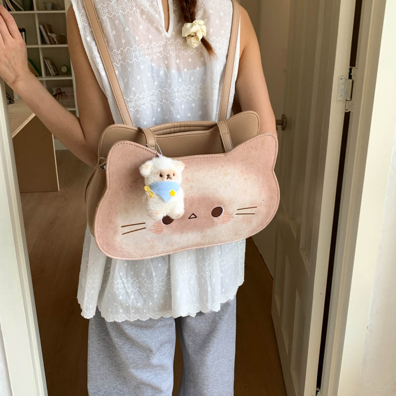 Free shipping designer bag Fashion Large Capacity Underarm Bag for Women New Cute Cartoon Cat Tote Bag Multifunctional Backpack