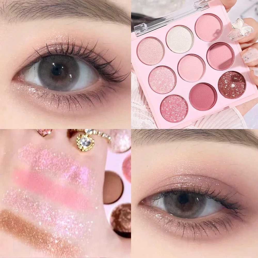 Ice Cream Eyeshadow Palette Glitter Rose Aegyosal Blush Oat Milk Tea Purple Eye Shadows Cool Tone Korean Makeup Pearl Matte EyesXJ251027