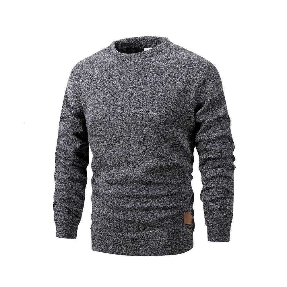 New Mens Sweater Spring Autumn Round Neck Long Sleeve Pullover Casual Sports Sweatshirt High Quality Solid Color Fleece Coat W251027