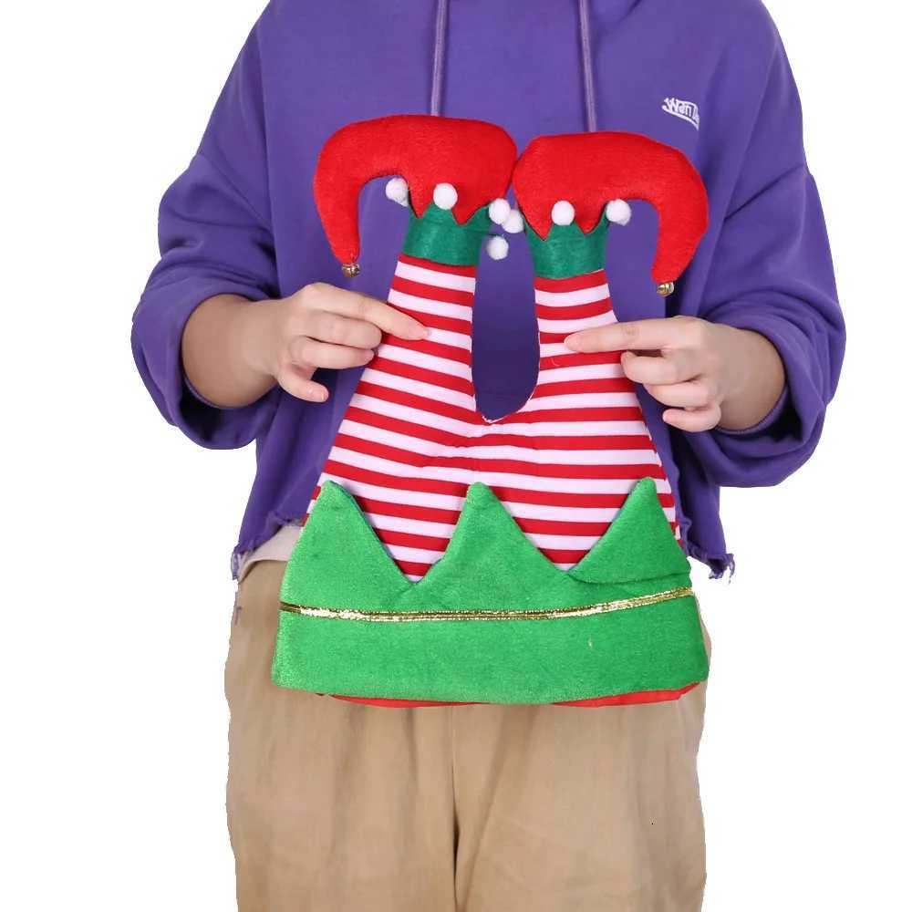 1pcs Christmas Hats Vibrant Red Christmas Beanie Party Hats Humorous Elf Pants Santa Hat Design for Festive Celebrations and QW251027