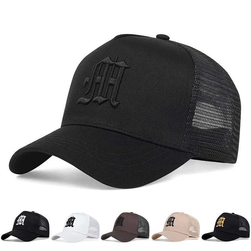 Unisex Gothic Letter Embroidery Baseball Net Caps Spring and Summer Outdoor Adjustable Casual Hats Sunscreen HatW251027