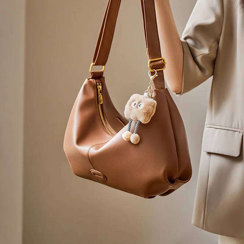 Leather Shoulder Large Capacity Top Layer Cowhide Women Brand Diagonal Cross Bag Fashionable Designer Women's Handbag