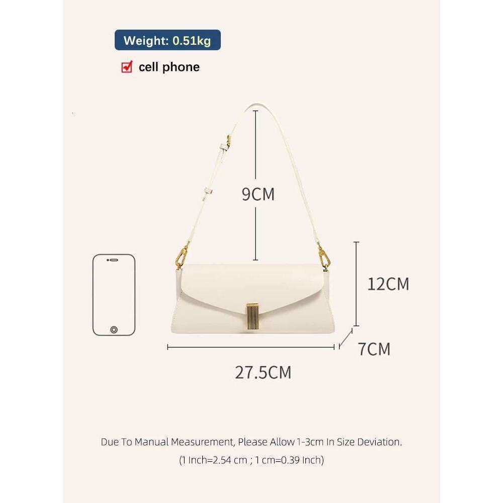 Zency Niche Two Layer Leather Handbag For Women 2025 Fashion Trendy Shoulder Commuter Underarm Crossbody Flap Bag