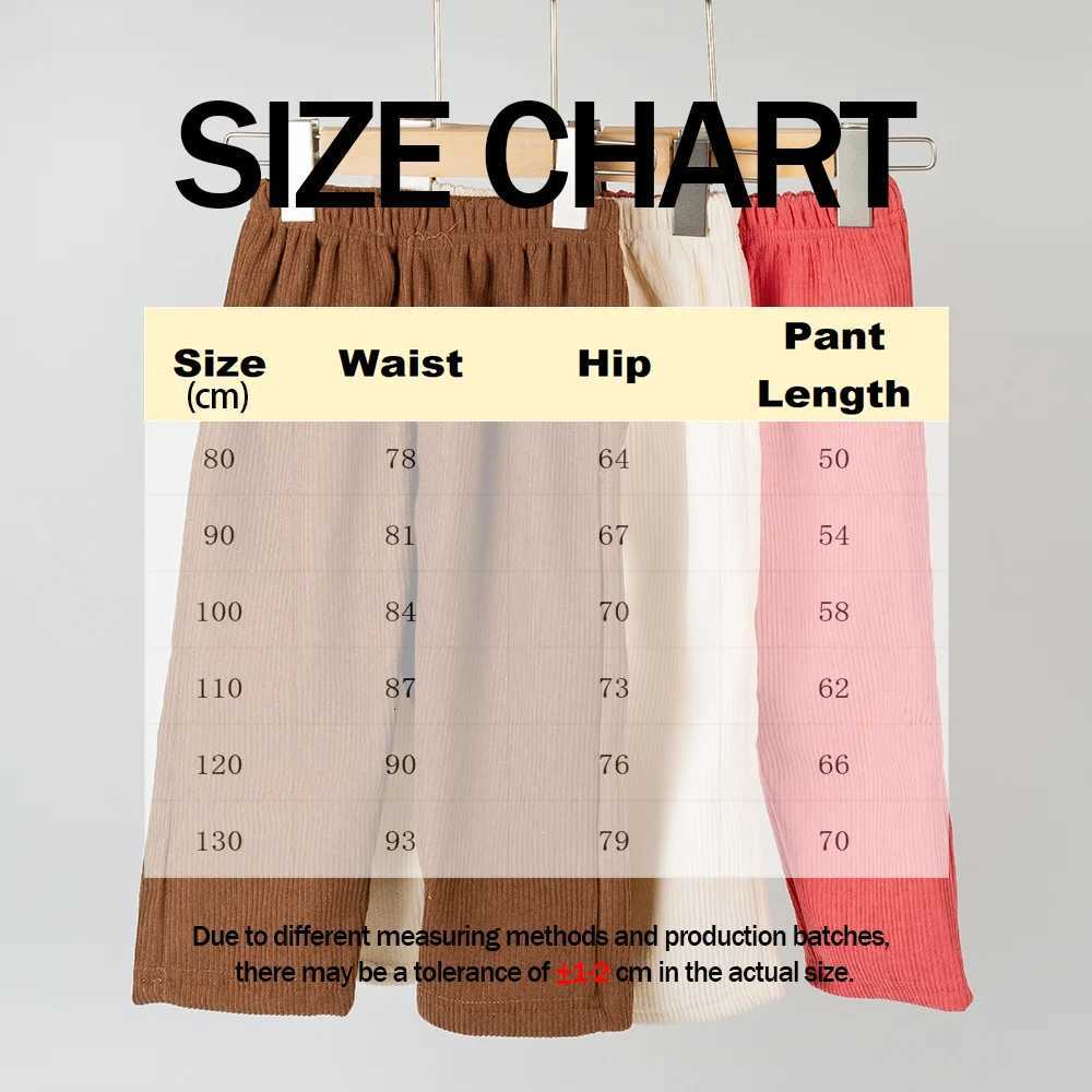 1pcs Childrens Autumn Winter Corduroy Warm Pants Fashionable Cute Thick Loose Solid Color Kids Versatile Casual PantsT251027