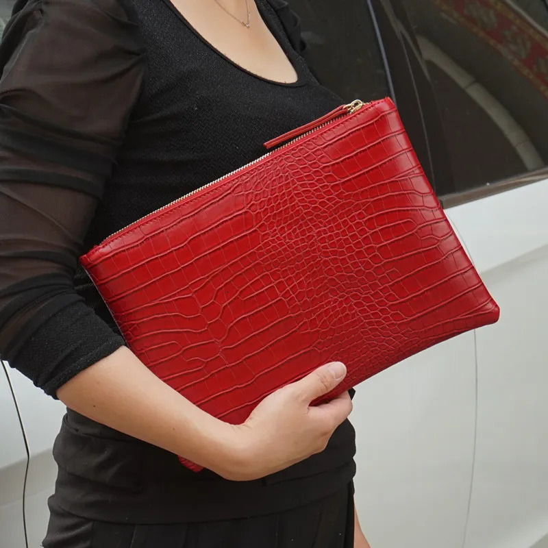 Fashion Women lope Clutch Bag Ladies Evening Party Large Clutches Handbag PU leather Alligator phone purses bolsas 251014