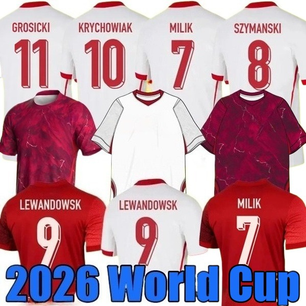 2024 Soccer Jerseys LEWANDOWSKI Home Away 24 25 Polska National Team MILIK PISZCZEK PIATEK GROSICKI KRYCHOWIAK ZIELINSKI Football Shirt Kit Men