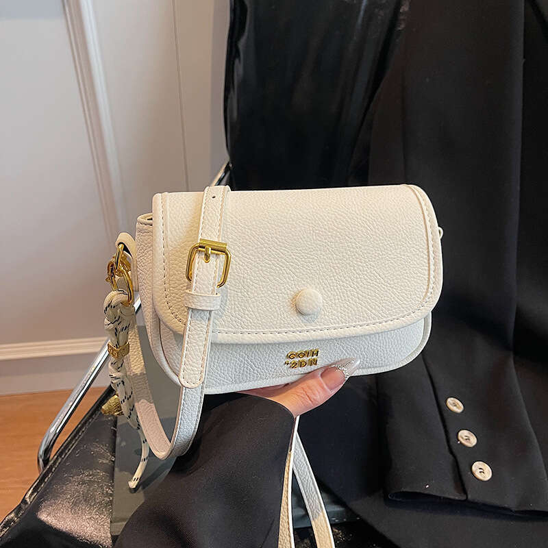 Super Popular Lychee Pattern Designer Bag - 2025 New Trendy Women's Small Square Handbag, Versatile Fashionable for Shoulder & Crossbody with Hig