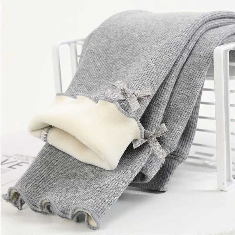 Autumn Winter Sweet Girls Legging Pants Kids Thick Warm Trousers Winter Warm Plush Trousers Elastic Waist Leggings Kids PantsT251027