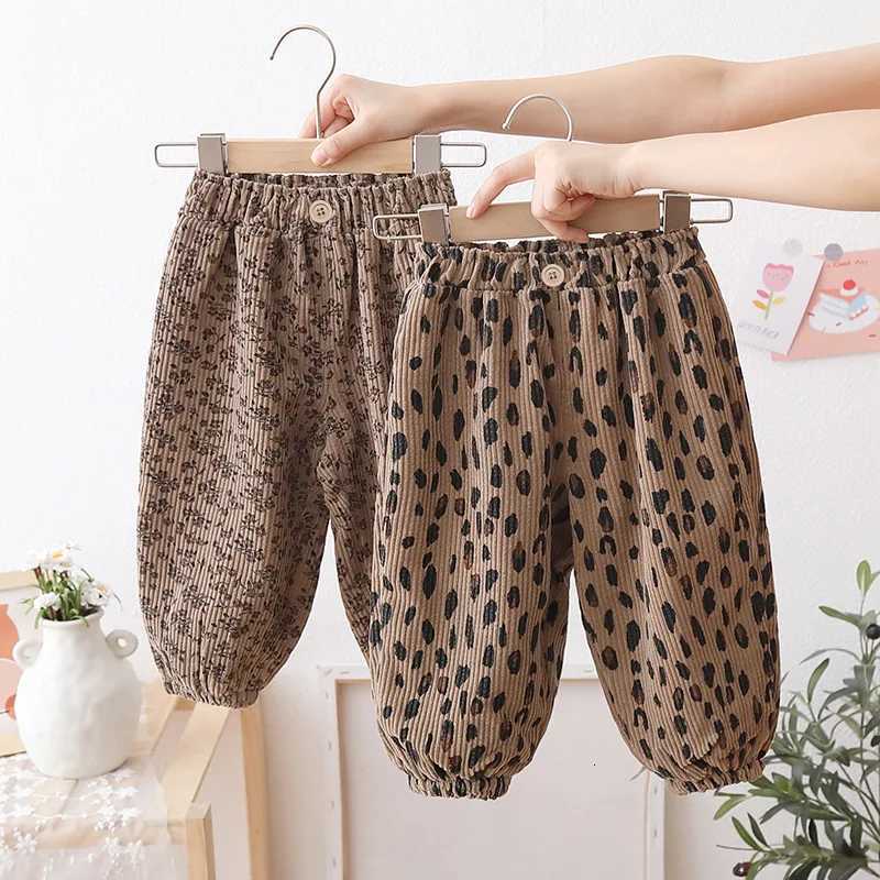 Toddler Kids Corduroy Pants Fleece Lined Leopard Floral Harem Trousers Warm Casual Pants for 18 Y Boys Junior Girls ClothingT251027