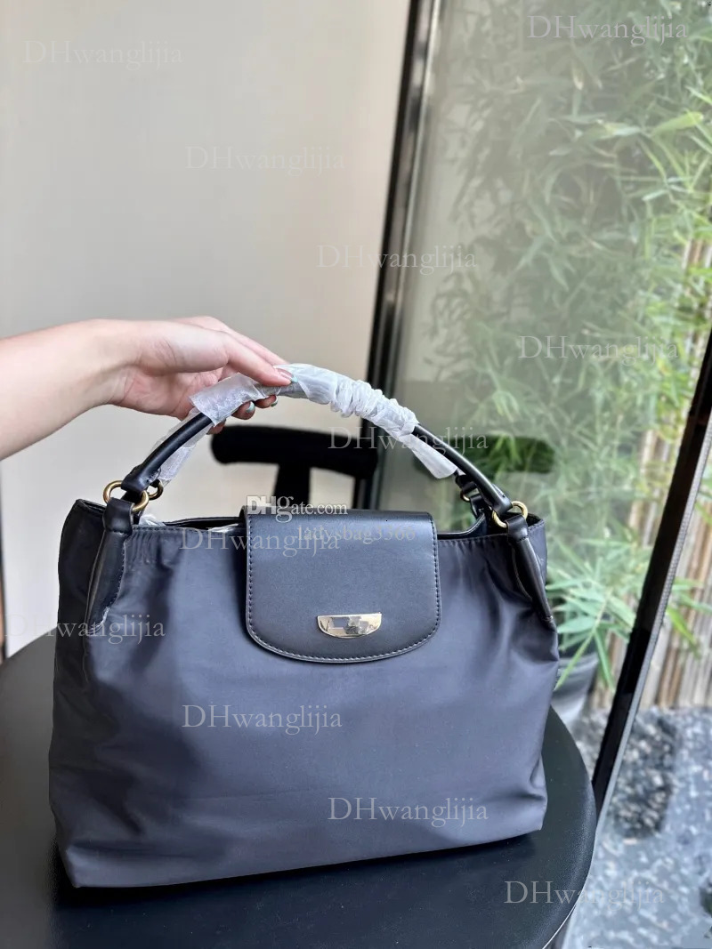 DHGM 2005 designer Paris new nylon handbag 25ss solid color hand tote bag large capacity high quality 36cm