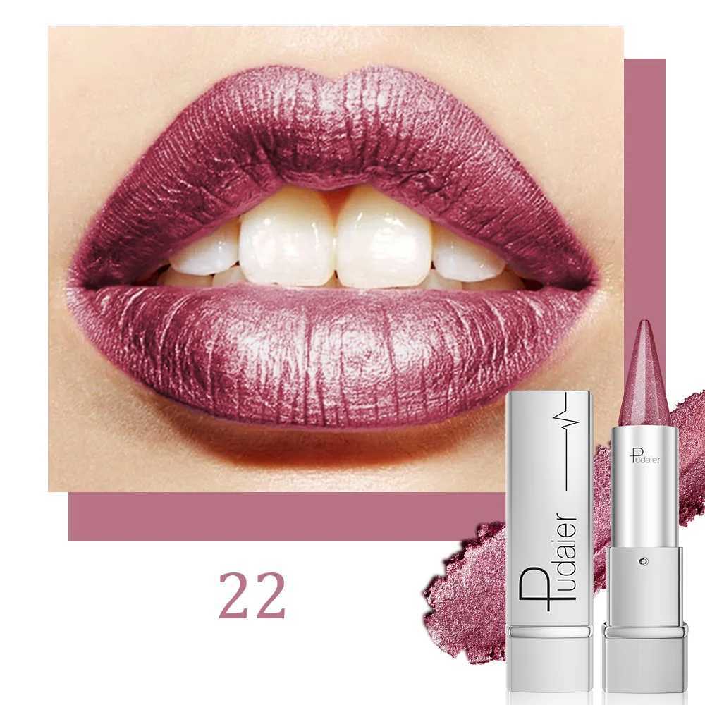 Alluring Purple Pearl Lipstick waterproof and longlasting with a metallic texture featuring a shimmering effect on the lips W251027