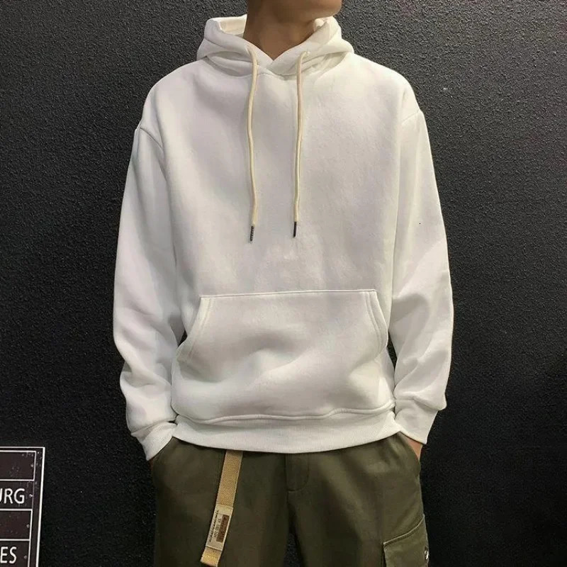 Sweatshirts For Man Fleeced Green Mens Clothing Hooded Hoodies Solid Simple Elegant Offers Sweat Shirt Welcome Deal 251024