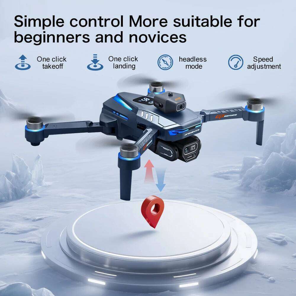 GT8 Drone Professional Dual Camera GPS FPV Brushless Motor Optical Flow Hovering Folding Quadcopter 4K RC Dron Toys 4.3-inch screen