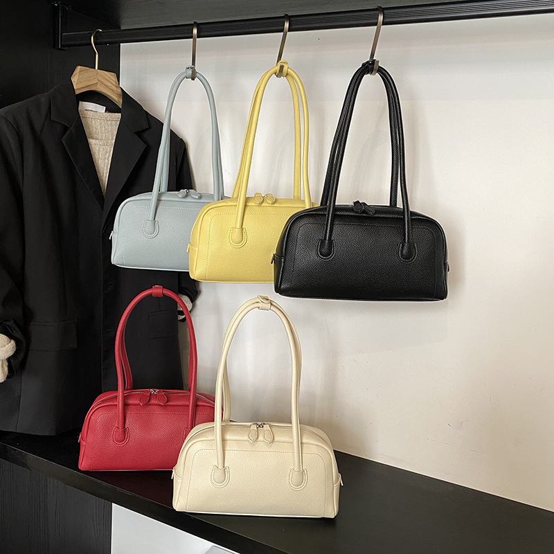 Free shipping designer bag New Niche Boston Handbag for Women Bowling Bag Simple Commuter Shoulder Underarm Bag