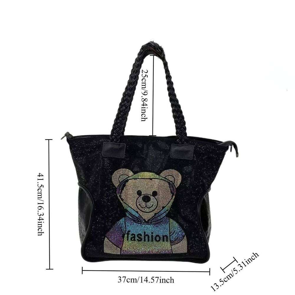 Ladies' Fashionable And Elegant Dia Embellished Shoulder Bag, Shining Personality, Luxurious Crossbody Handbag