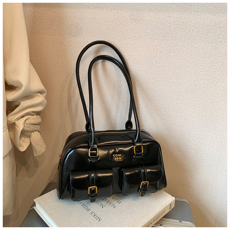 Free shipping designer bag New Boston Pillow Bag Autumn Melard Niche Underarm Bag Women Bowling Underarm Bag