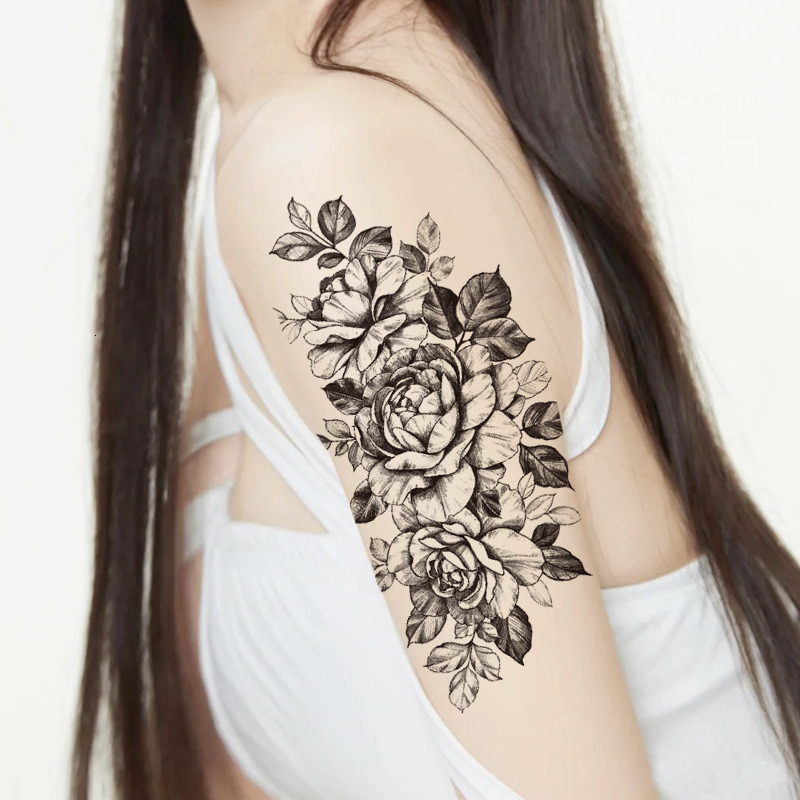 Small full arm waterproof tattoo sticker manufacturer in stock wholesale symbol totem animal skeleton small arm tattoo sticker