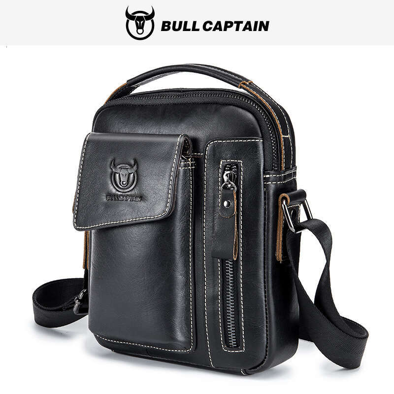 Captain Cow Goods Top Layer Cowhide Crossbody For Men Soft Genuine Leather Vertical Meg Phone Men S Single Shoulder Bag High Quality