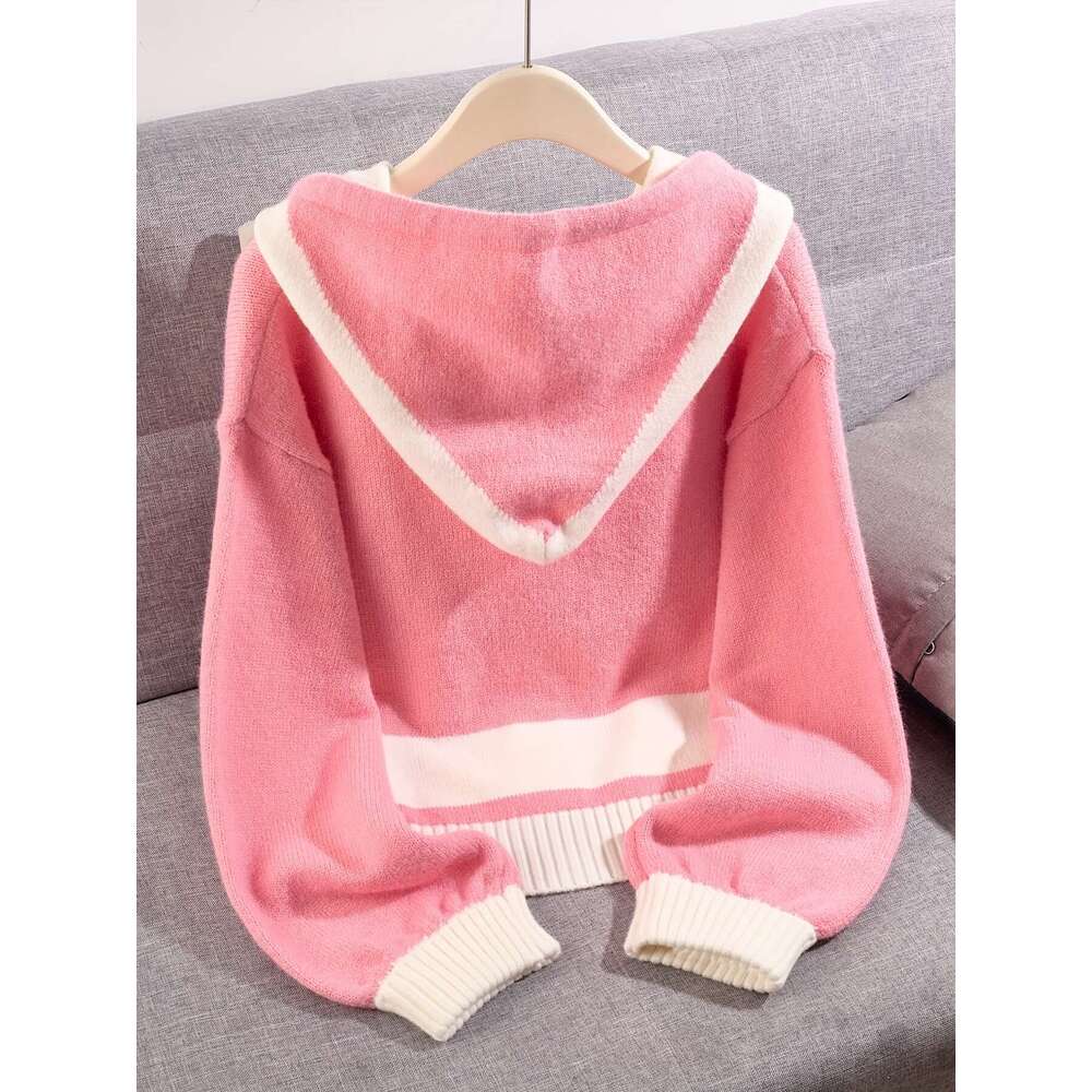 Women's Cozy Color-Block - Oversized Cardigan With Details, White & Yellow, Fall/Winter Layering Piece, Casual Winter Wear Button Detail | Constr