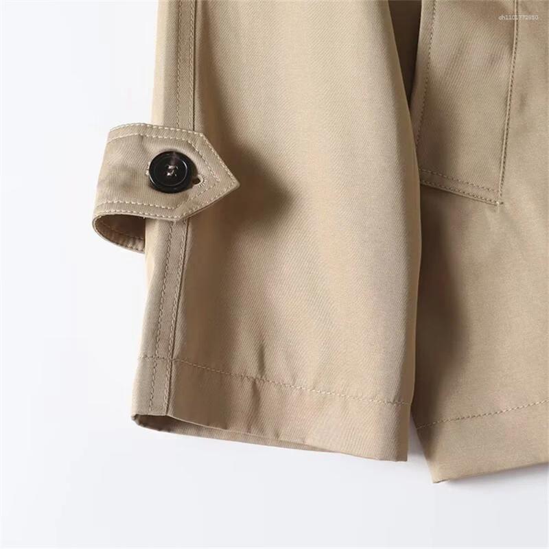 Women's Jackets Autumn Fashion Classic British Style Short Edition Double Breasted Windbreaker Coat