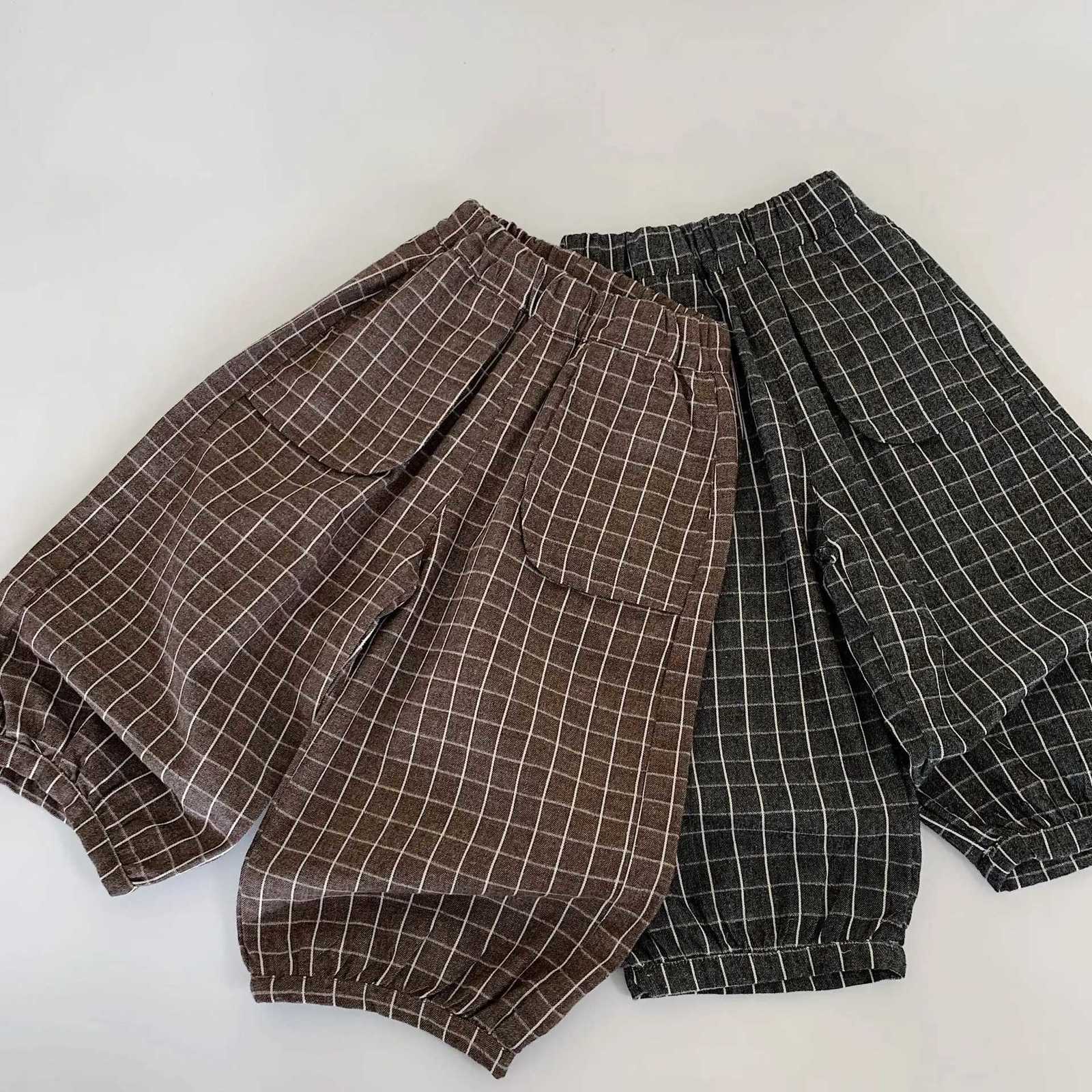 Autumn baby boys pants plaid vintage infant baby boys Harem pants Relaxed Elastic Waist baby boys long pantsT251027
