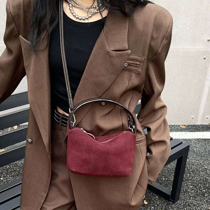 Designer Luxury Designer Handbags For Women High Quality Faux Suede Vintage Crossbody Bag New In Frosted Cowhide Exquisite Female Bags