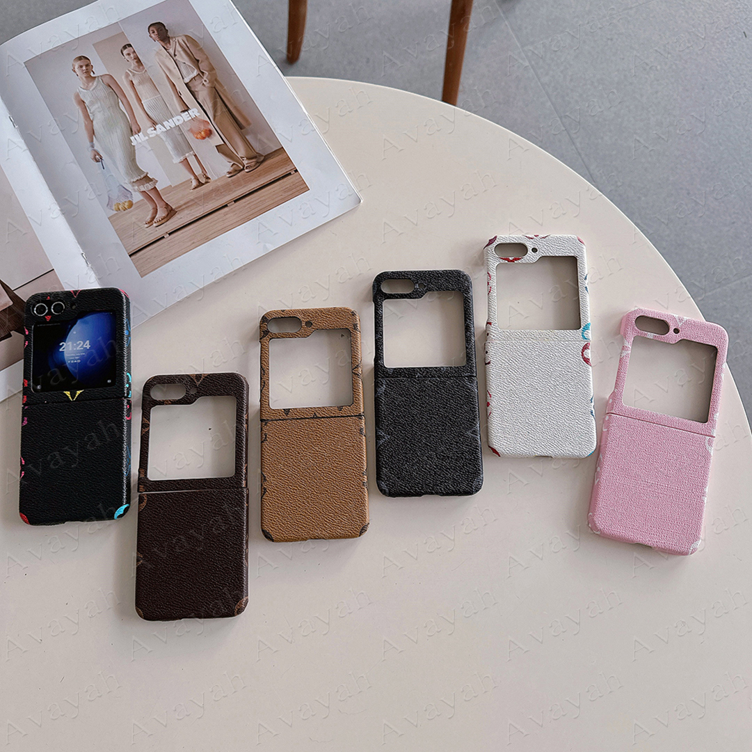 Luxury Cell Phone Case for Samsung Z Flip 7 6 5 4 3 Galaxy S26 S25 S24 S23 S22 S21 S20 Ultra Note 20 Leather Skin Designer Cover iPhone 17 Air 16 15 14 Plus 13 12 Mini 11 Pro Max X