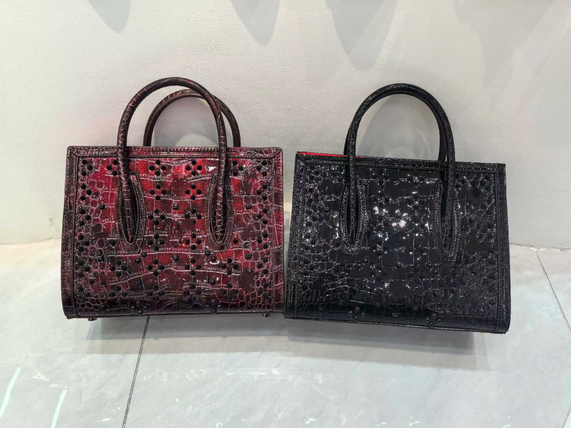 Luxury Designer Bag Rivet Bead Totes Designer Punk Bag Crocodile Leather Fashion Women Accessories CL Handbag High quality 27cm